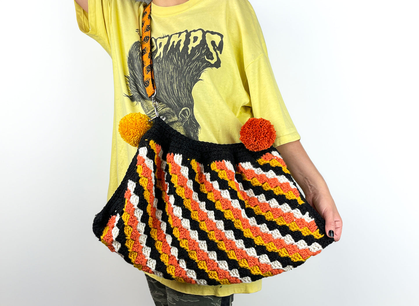 Vintage Halloween Inspired Crochet Crossbody Bag