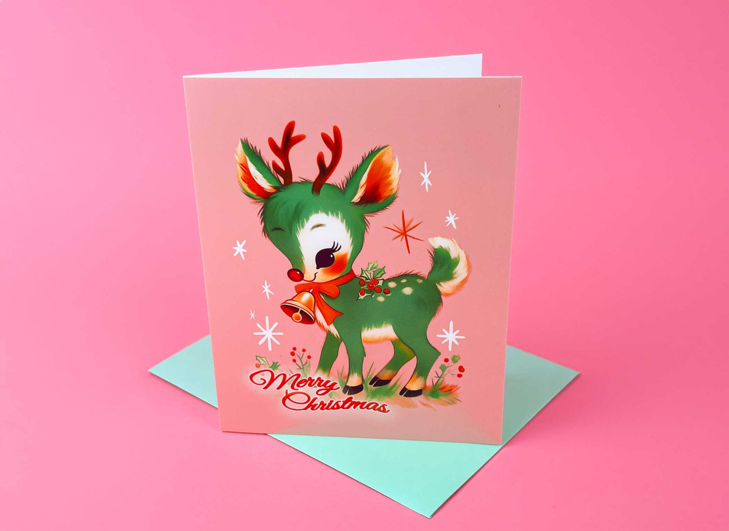 Kitschy Reindeer Christmas Card
