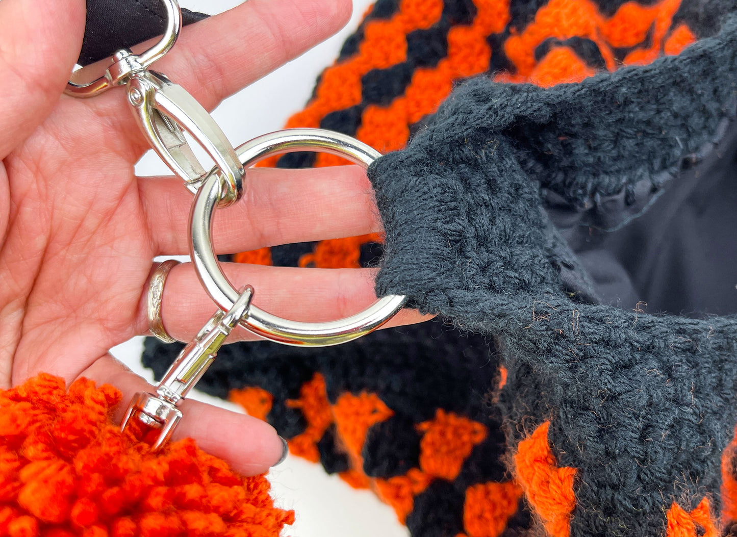 Vintage Halloween Inspired Crochet Crossbody Bag