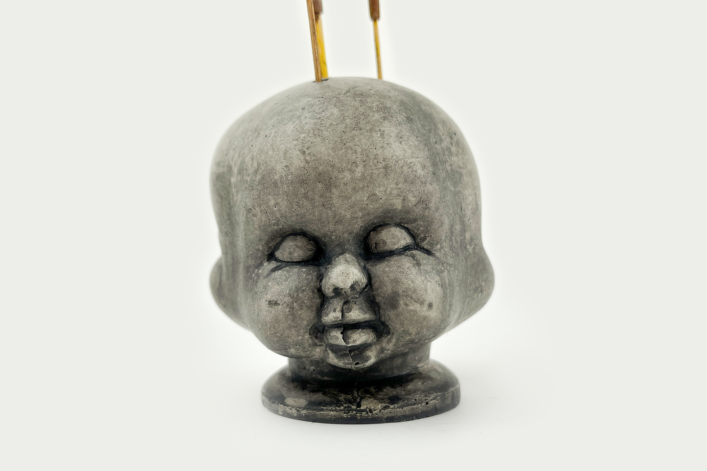 Creepy 3 Faced Doll Head Incense Burner