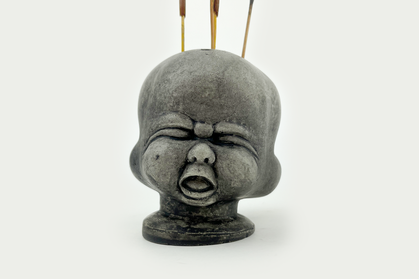 Creepy 3 Faced Doll Head Incense Burner