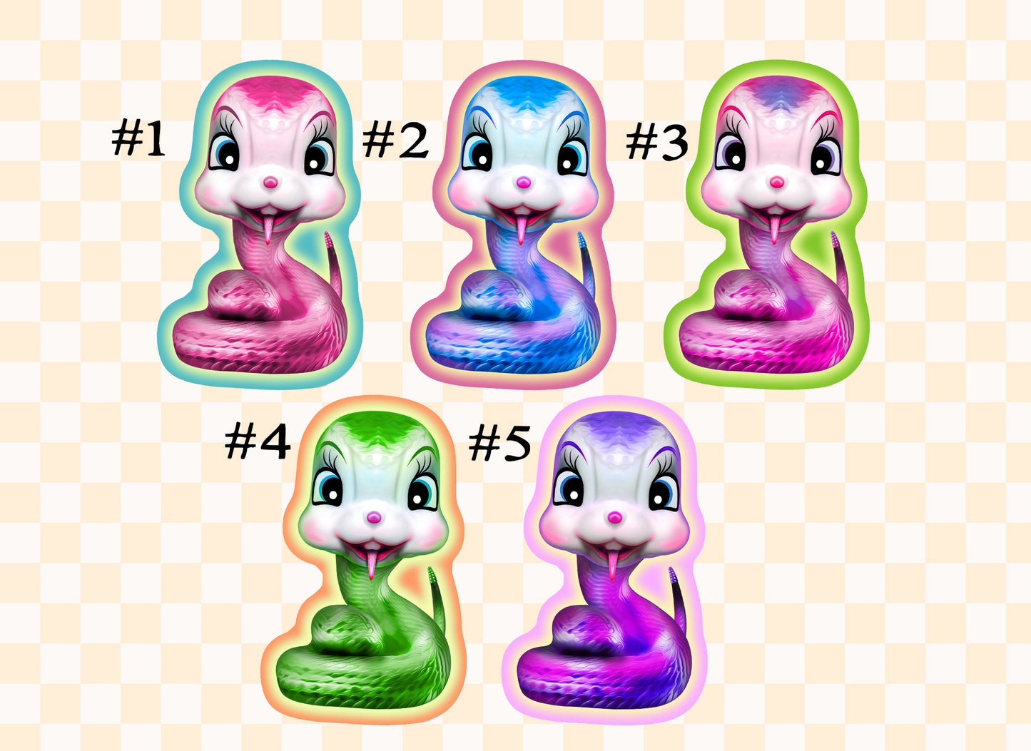 Anthropomorphic Snakes Sticker