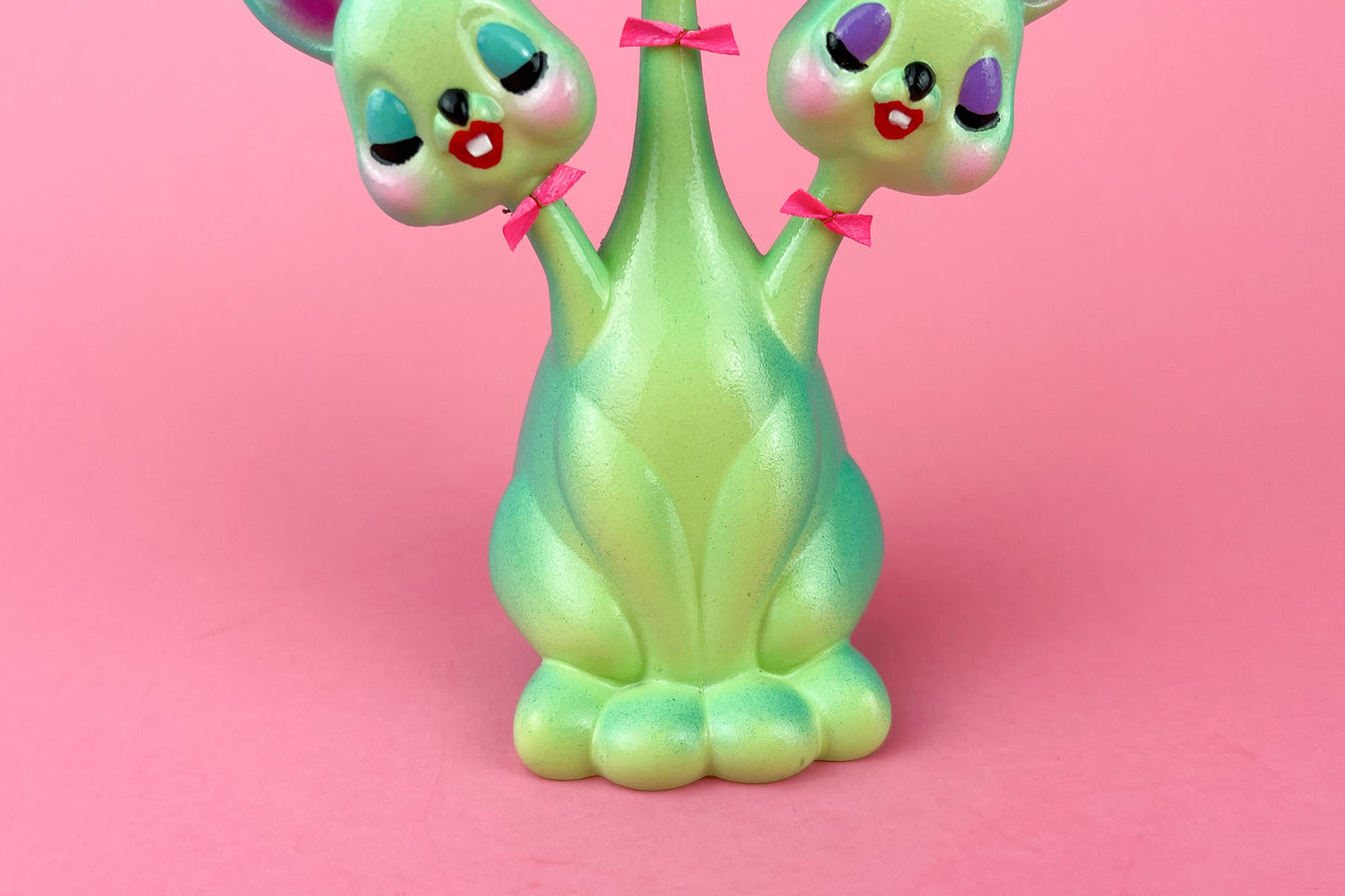 3 headed Bunny Green & Teal