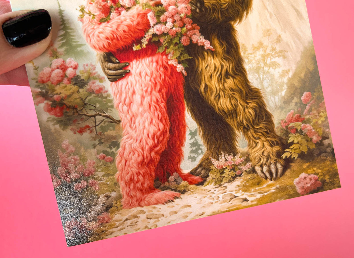 Big Foot Lovers Anniversary Greeting Card - Gift for Husband, Wife, Boyfriend, Girlfriend, Lover