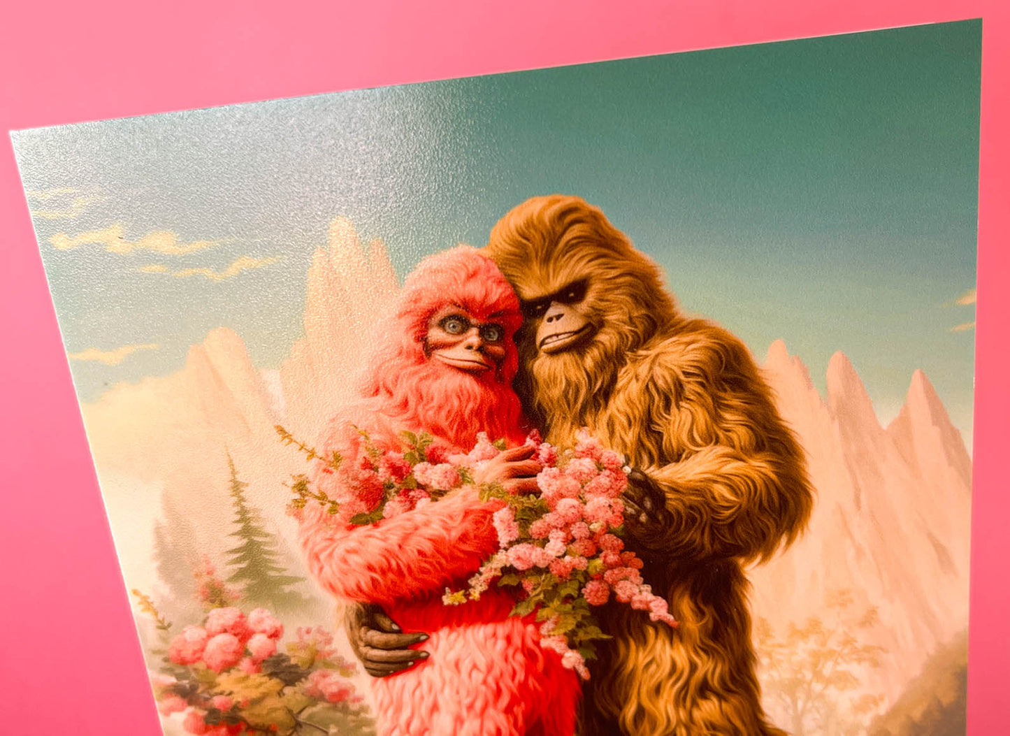 Big Foot Lovers Anniversary Greeting Card - Gift for Husband, Wife, Boyfriend, Girlfriend, Lover