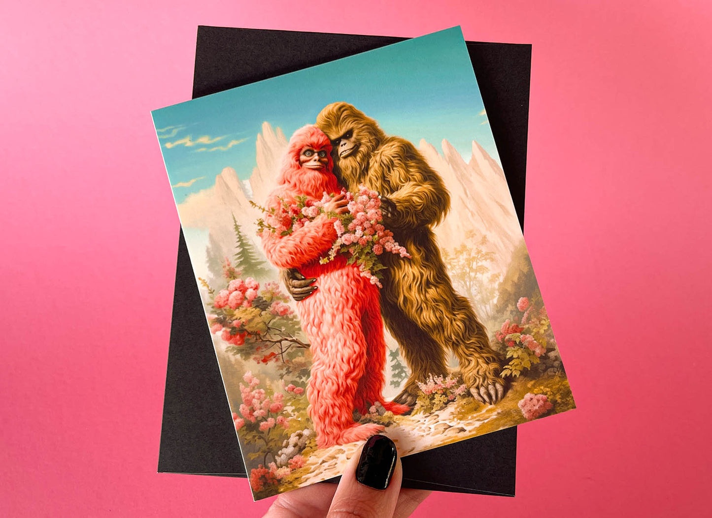 Big Foot Lovers Anniversary Greeting Card - Gift for Husband, Wife, Boyfriend, Girlfriend, Lover