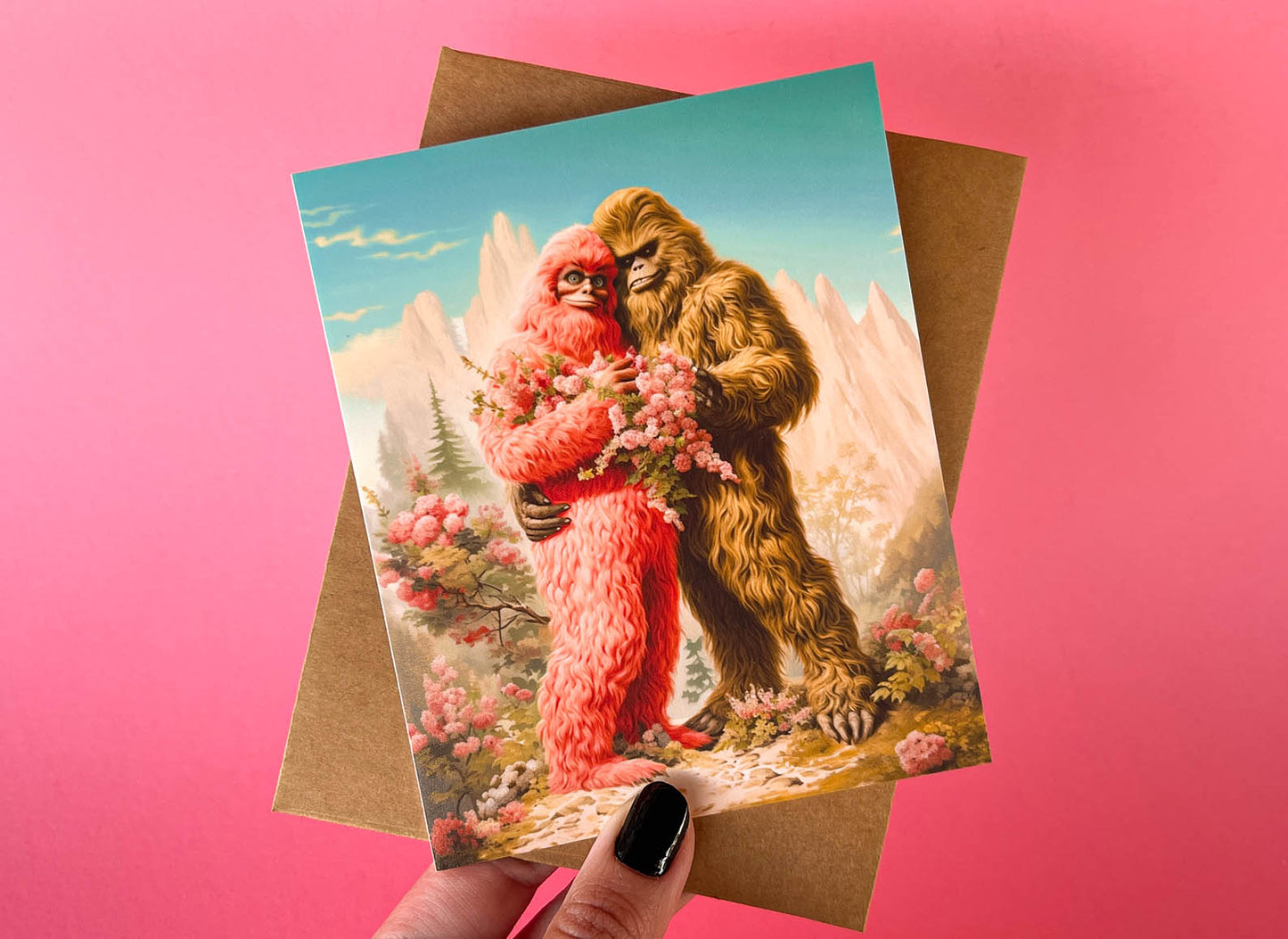 Big Foot Lovers Anniversary Greeting Card - Gift for Husband, Wife, Boyfriend, Girlfriend, Lover