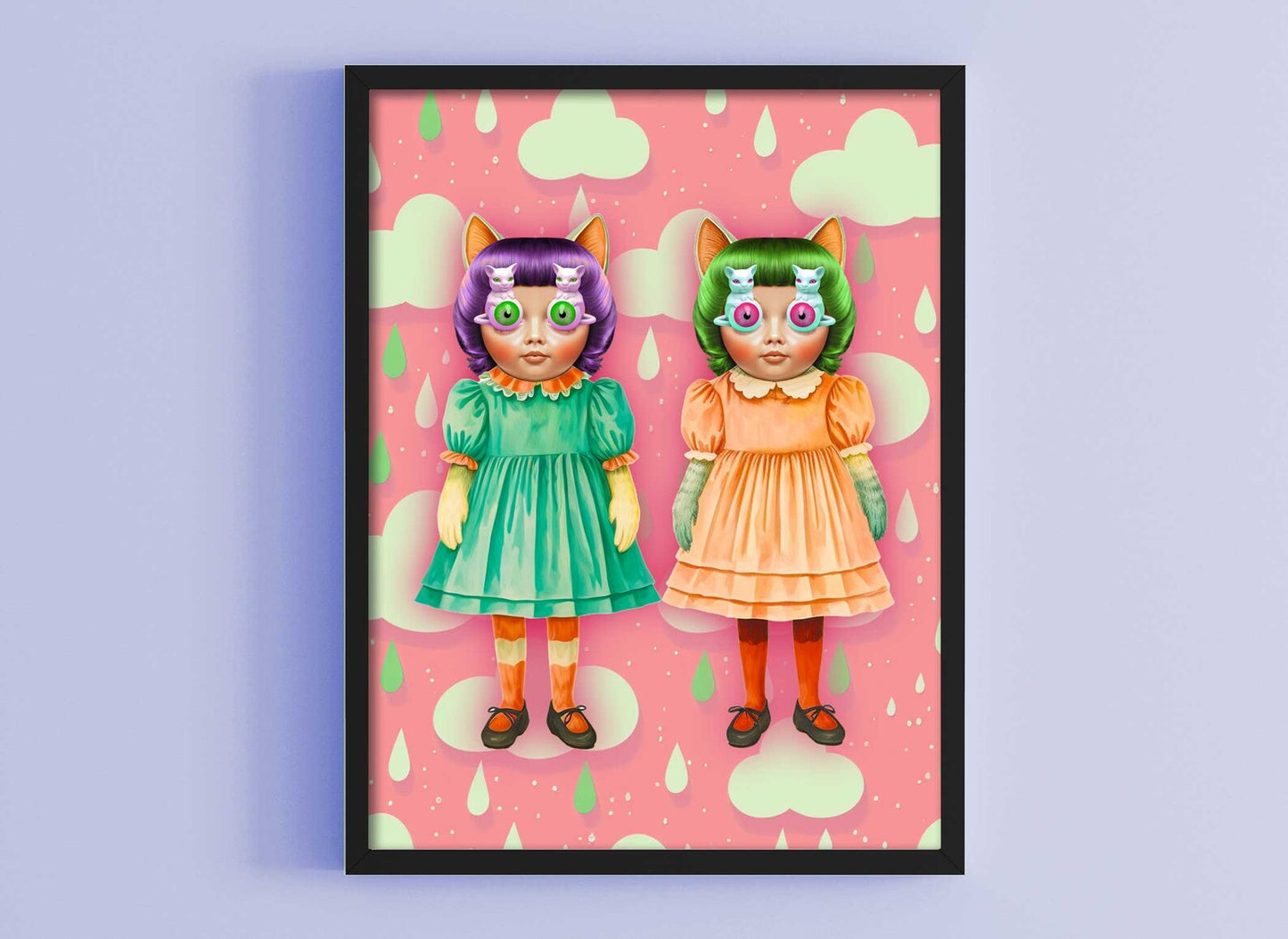 Whimsical Retro Kitsch Wall Art