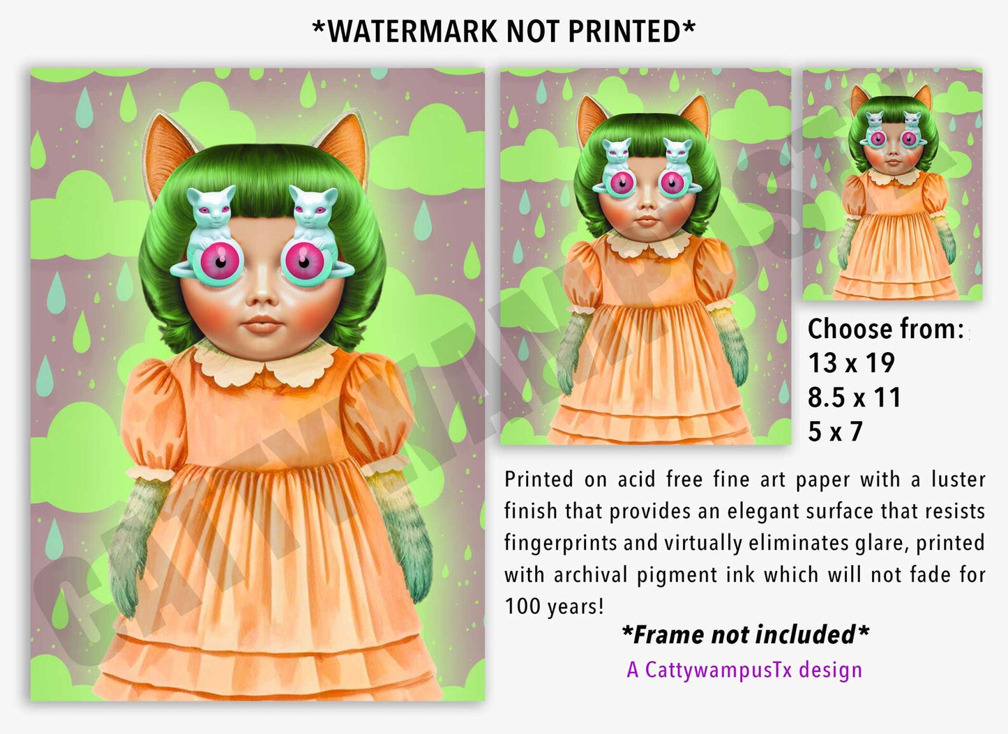 Whimsical Retro Kitsch Wall Art