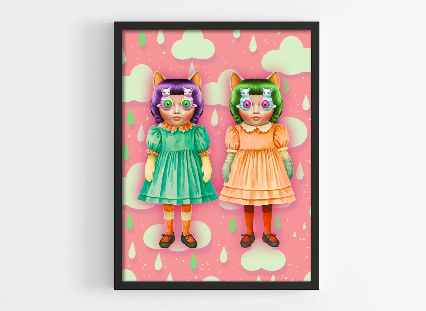 Whimsical Retro Kitsch Wall Art