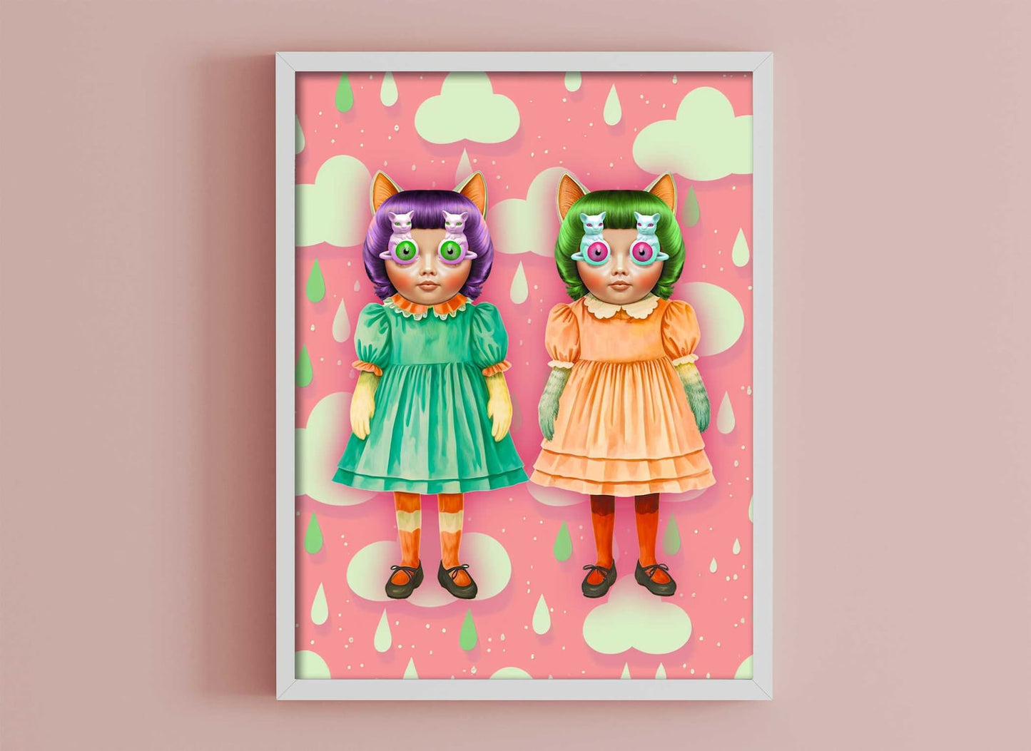 Whimsical Retro Kitsch Wall Art