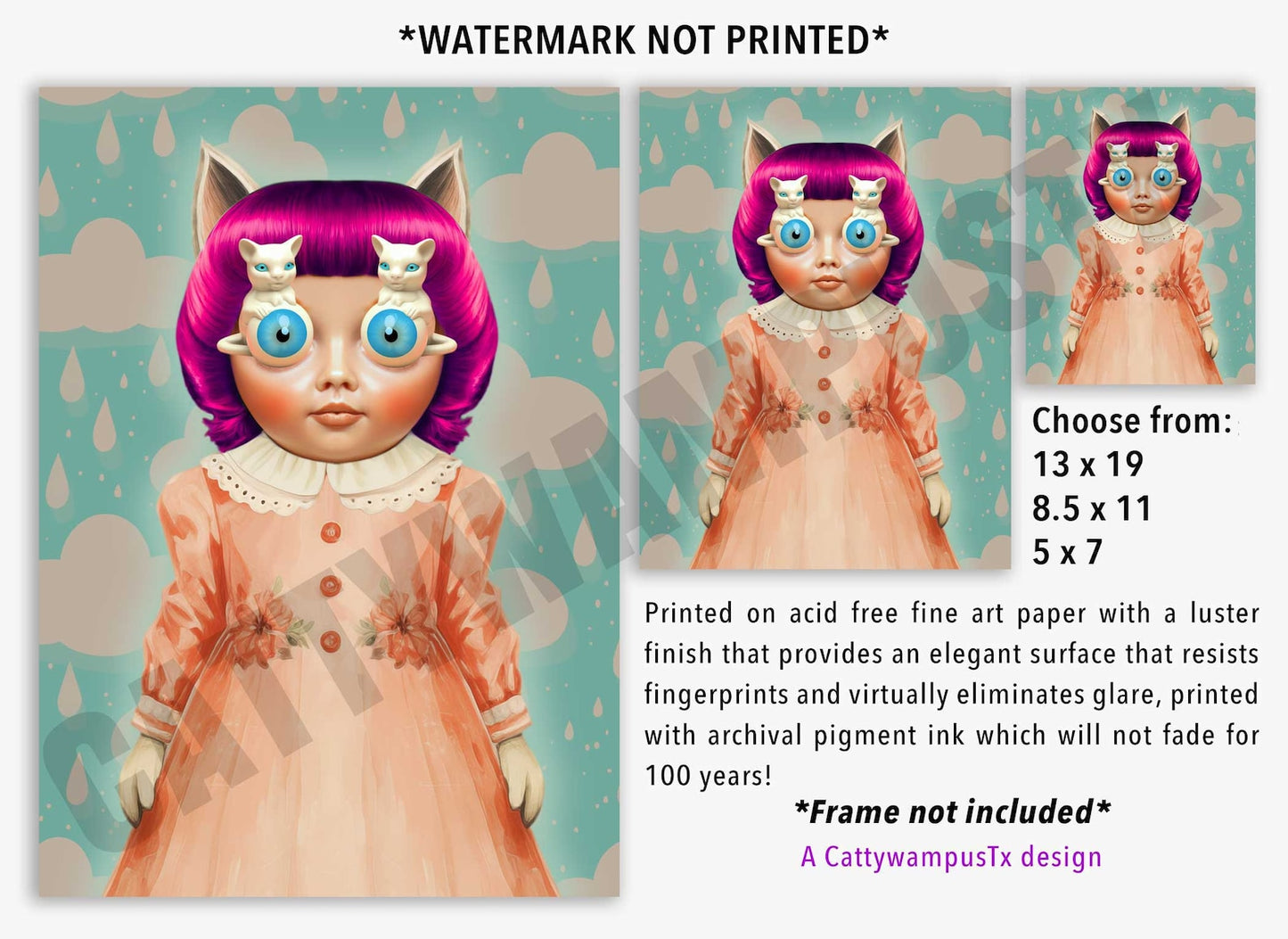 Whimsical Retro Kitsch Wall Art