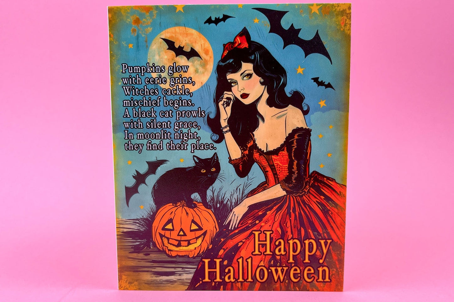 Spooky Witch Halloween Greeting Card