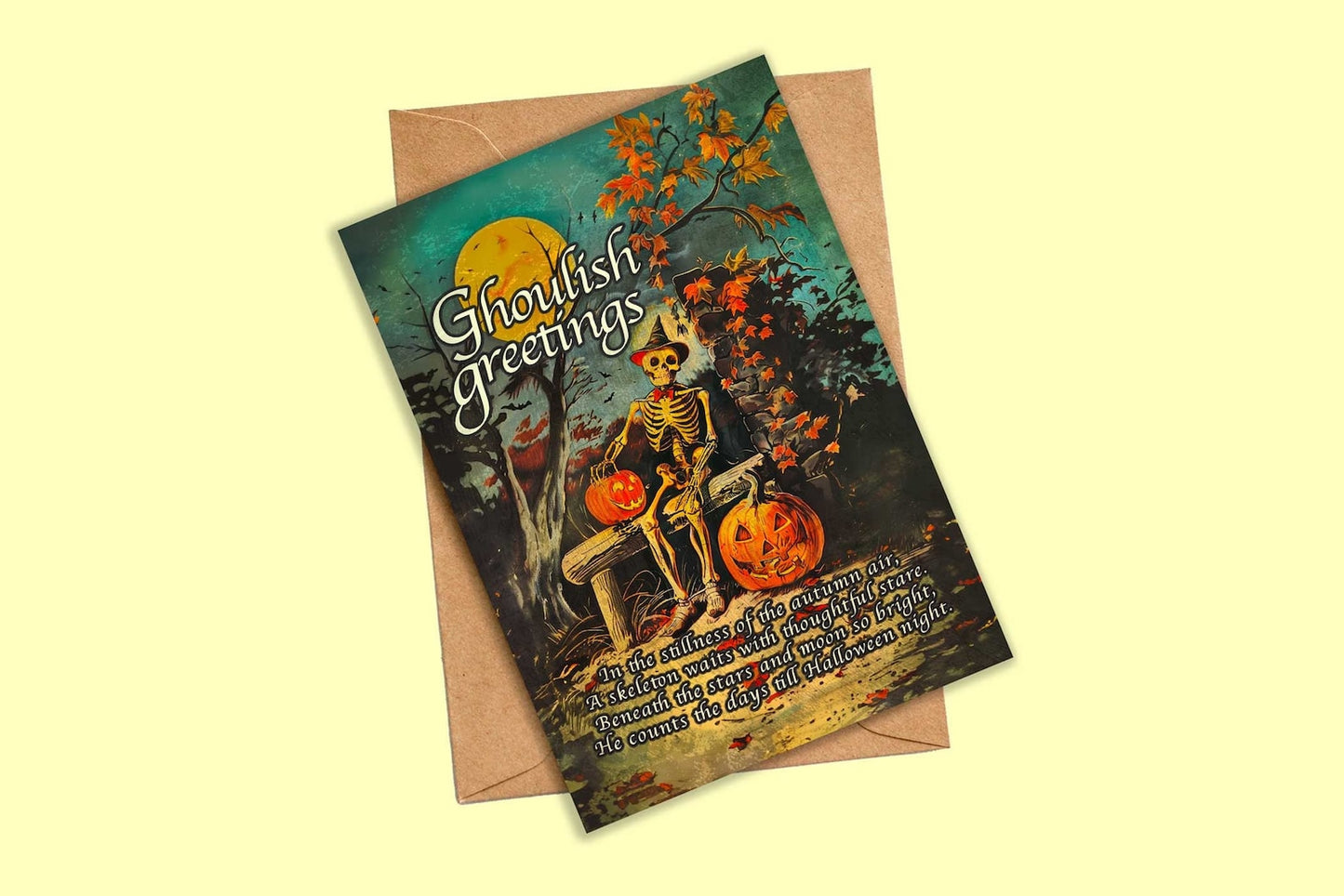 Halloween Skeleton Greeting Card