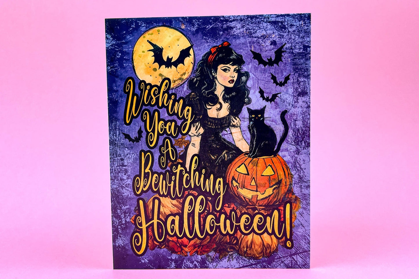 Spooky Witch Halloween Greeting Card