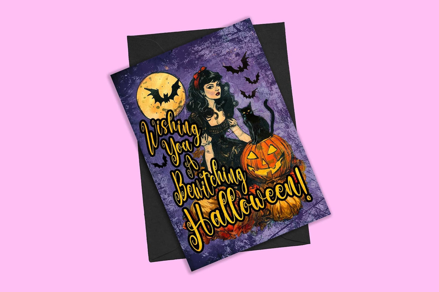 Spooky Witch Halloween Greeting Card