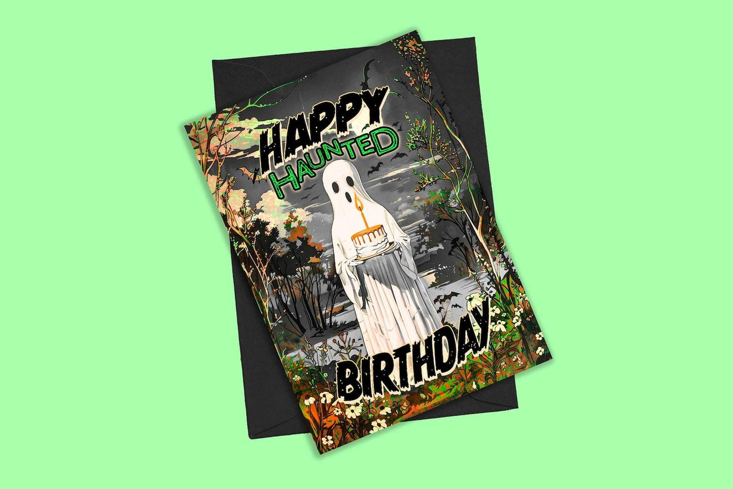 Haunted Ghost Birthday Card