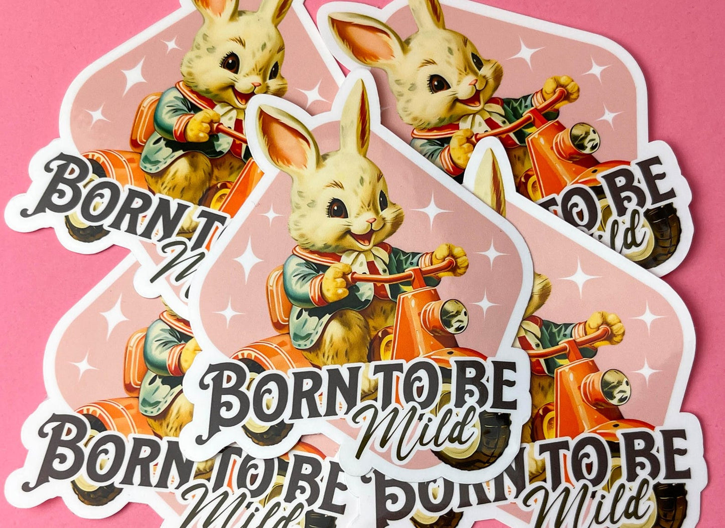 Born to be Mild Bunny Rabbit Sticker