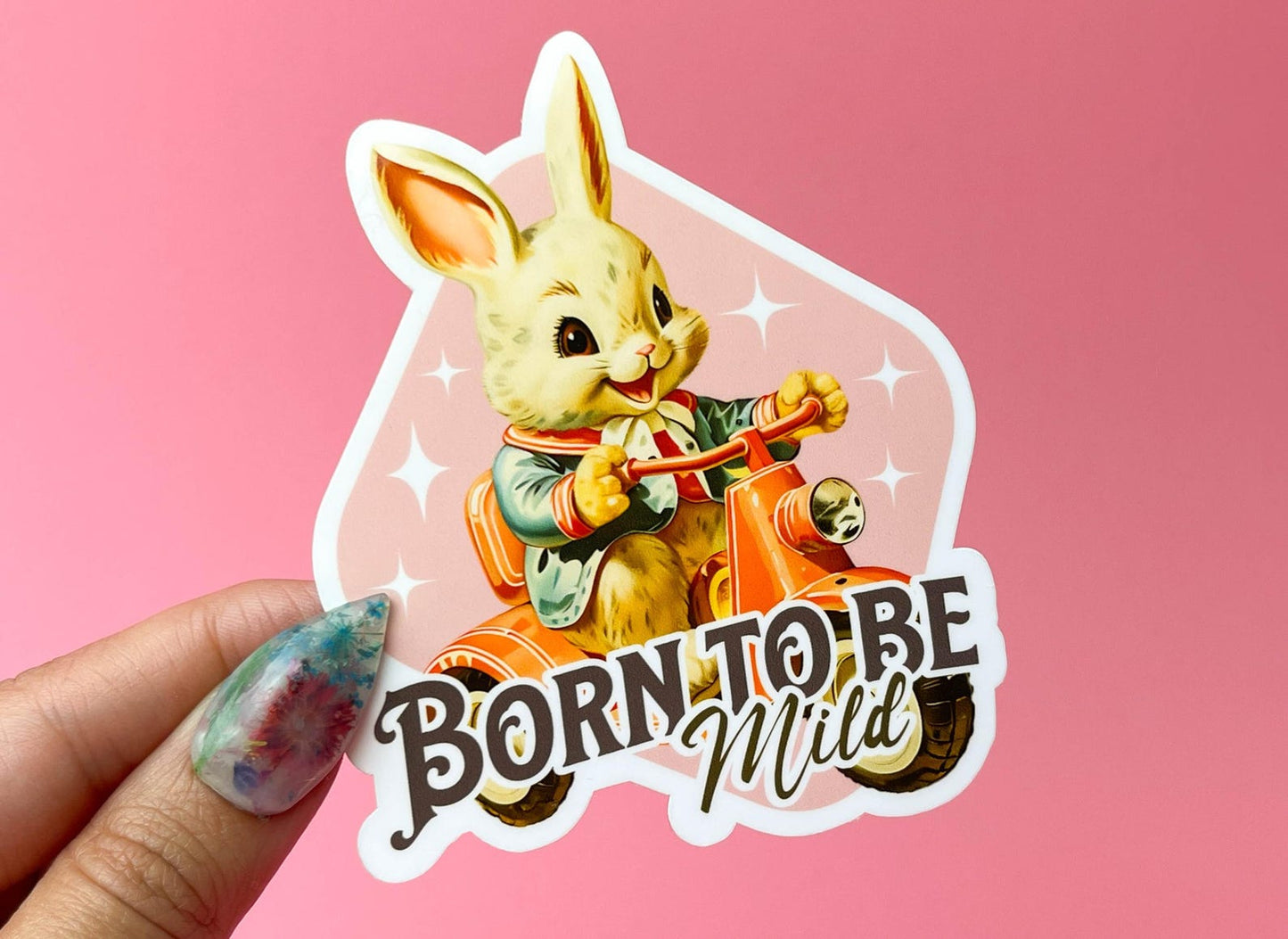 Born to be Mild Bunny Rabbit Sticker