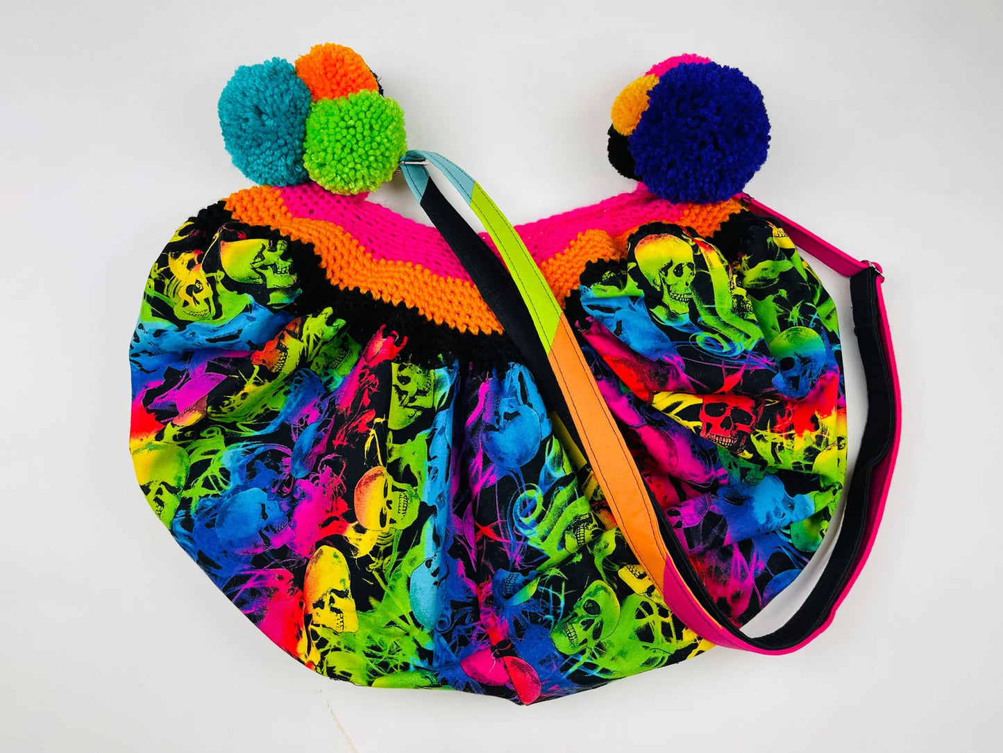 Rainbow Slouchy Handmade Cross Body Shoulder Bag