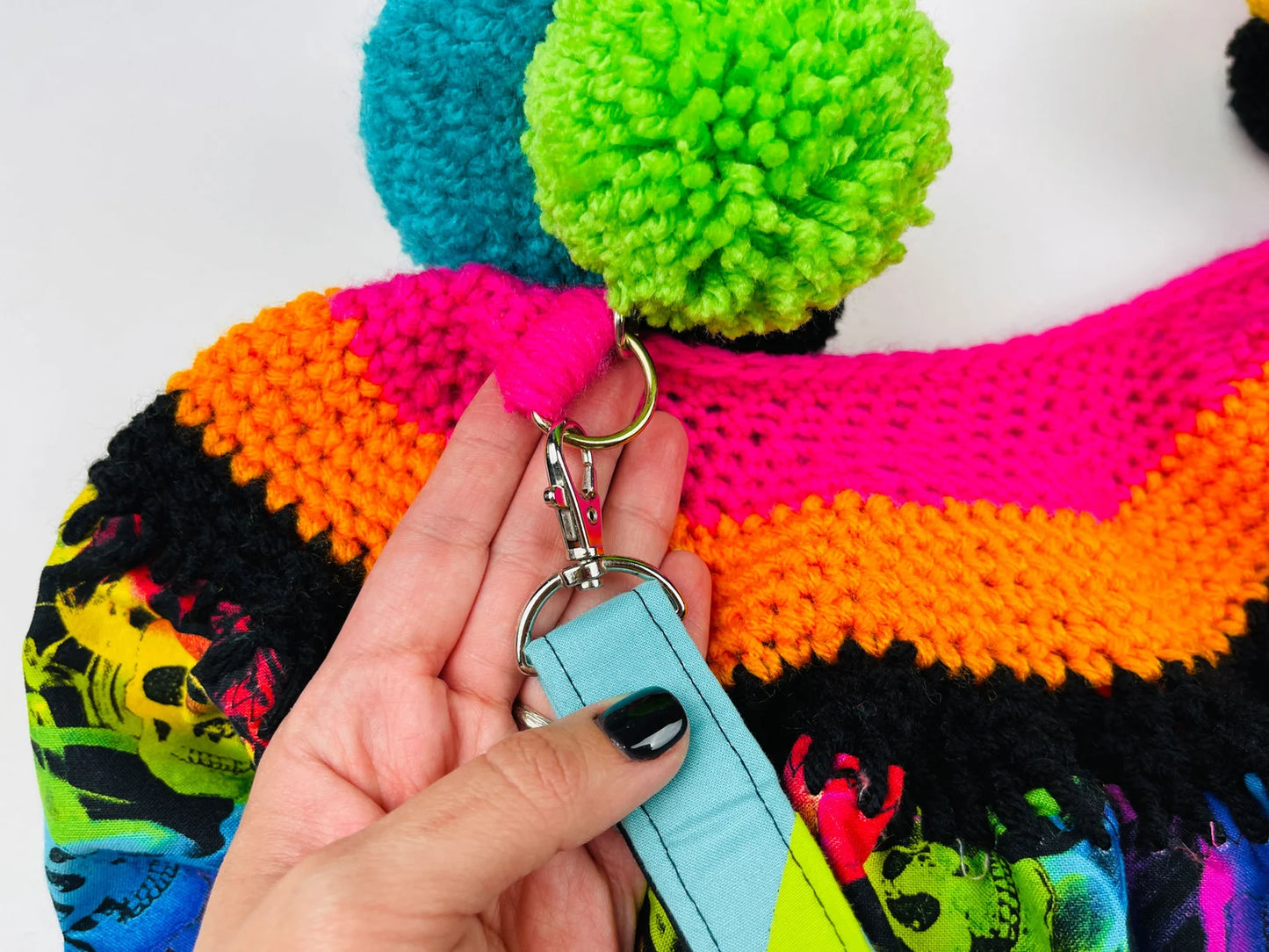 Rainbow Slouchy Handmade Cross Body Shoulder Bag