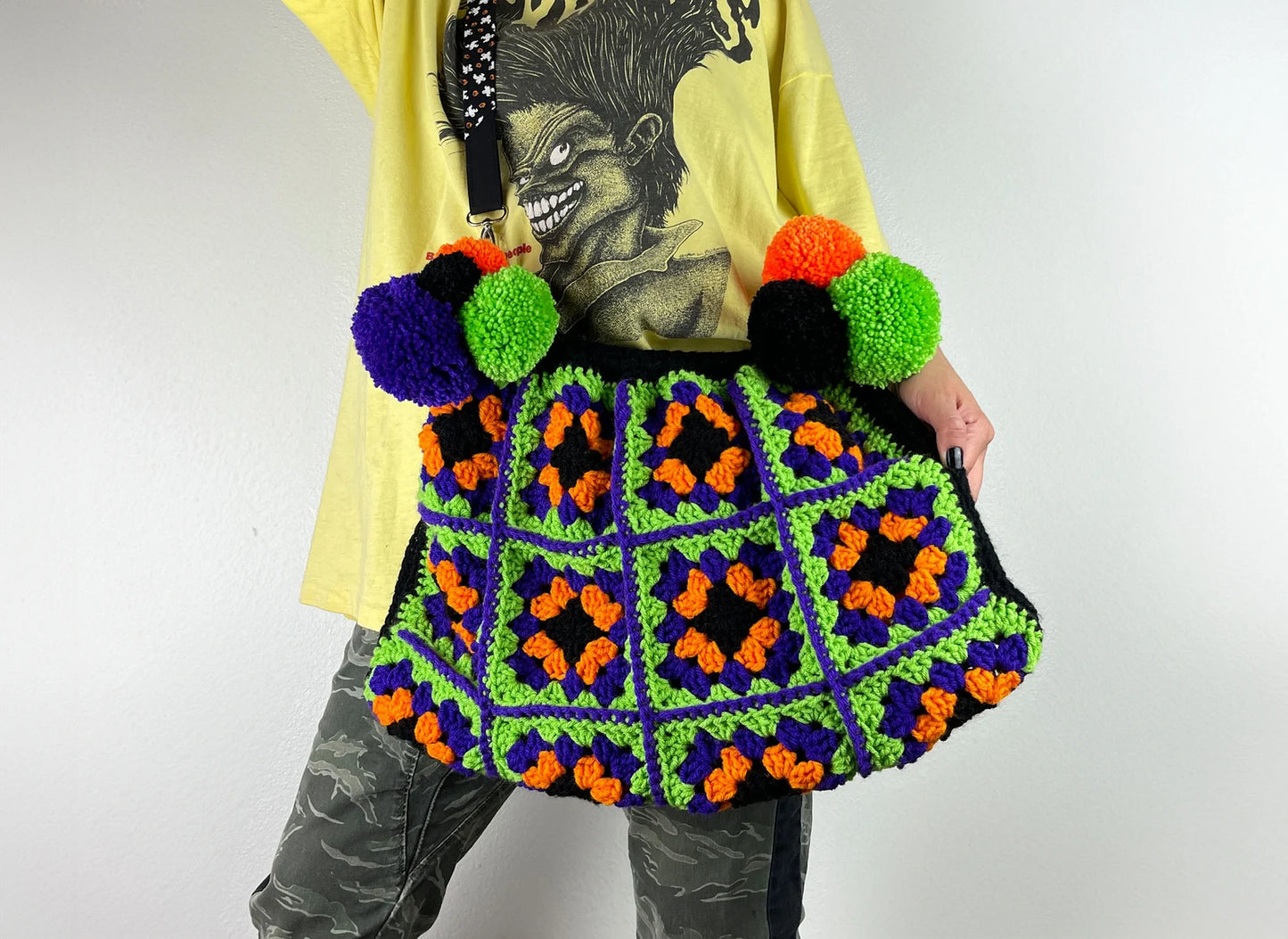 Vintage Halloween Inspired Crochet Crossbody Bag
