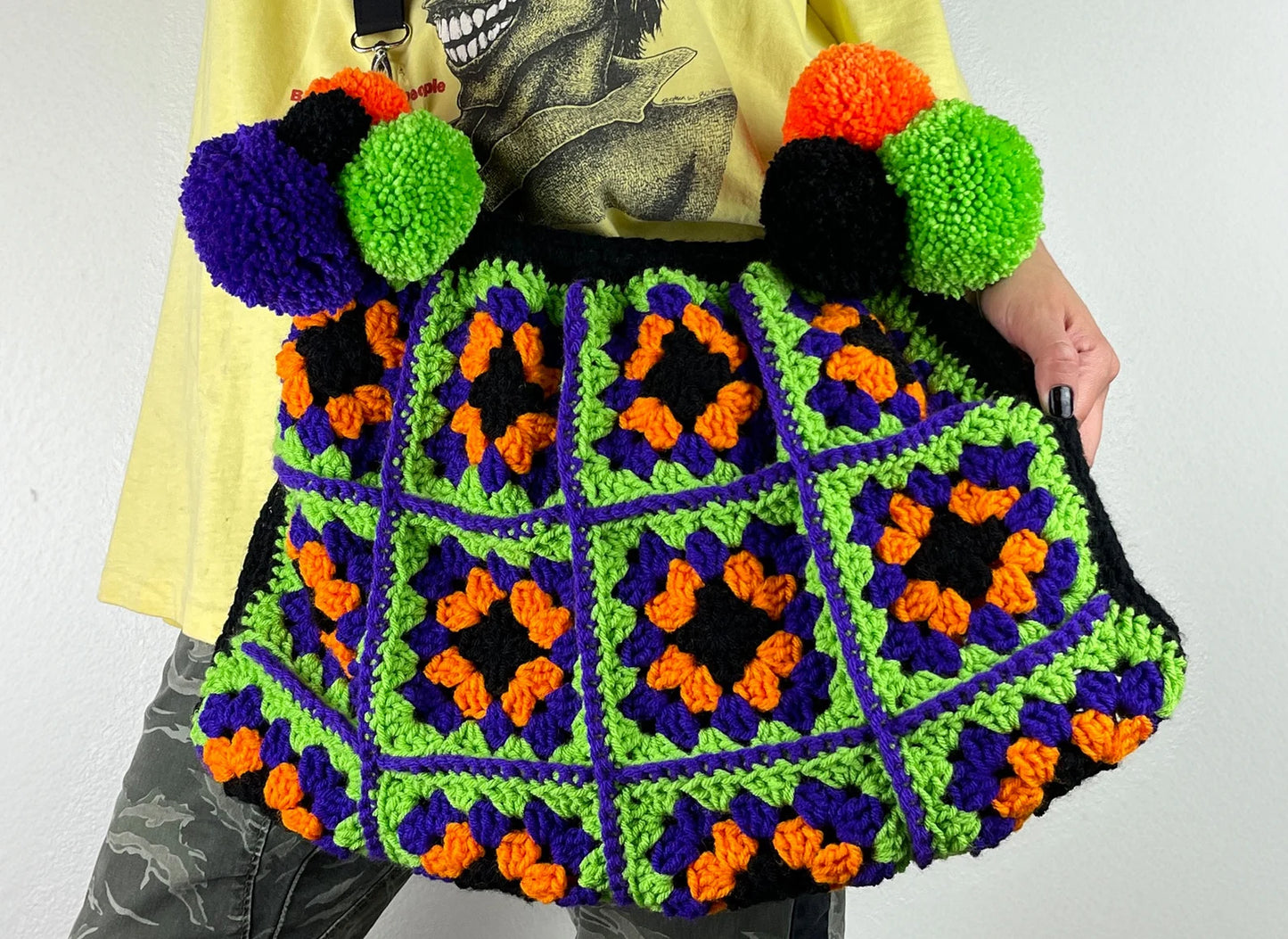 Vintage Halloween Inspired Crochet Crossbody Bag