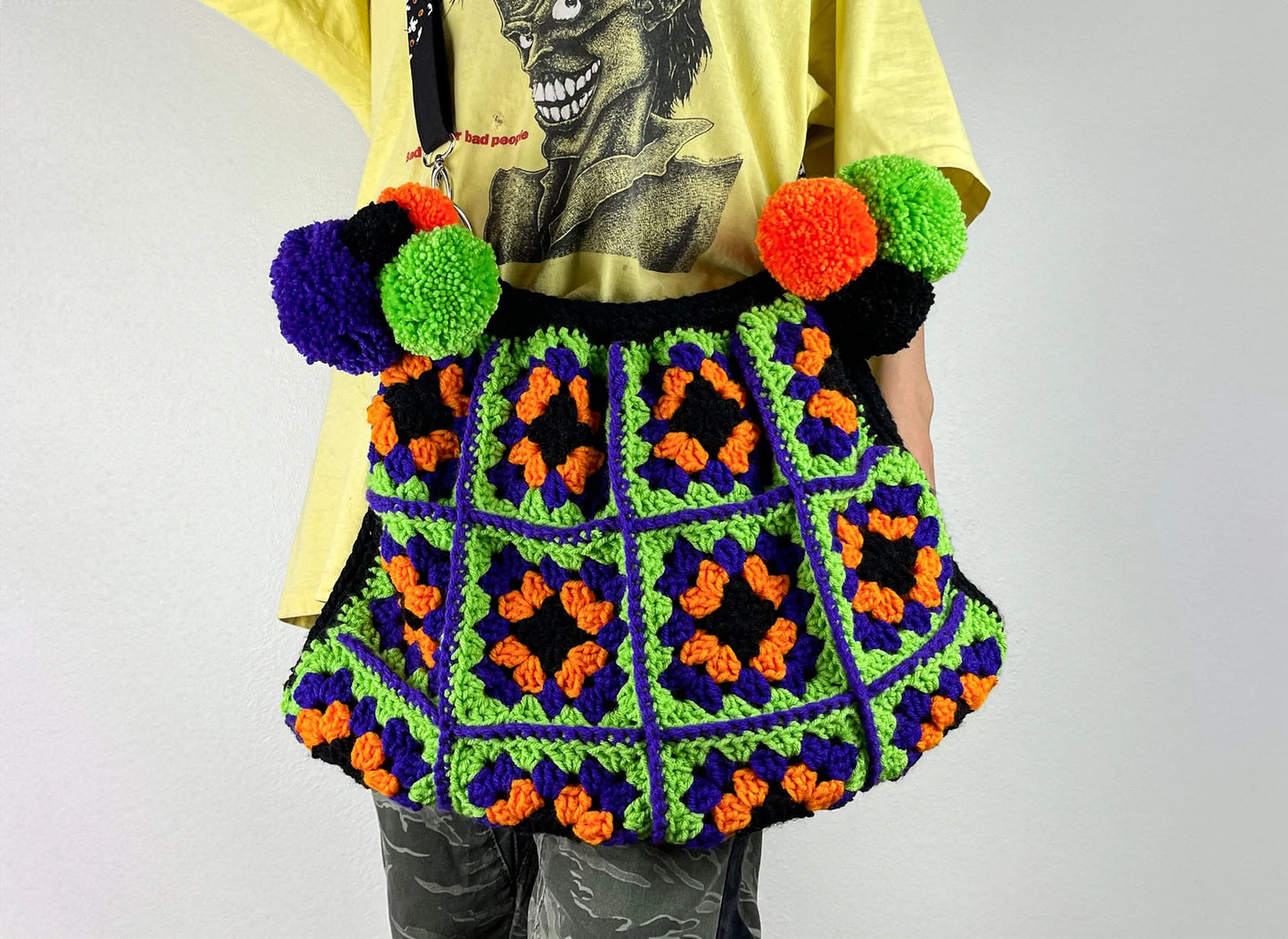 Vintage Halloween Inspired Crochet Crossbody Bag