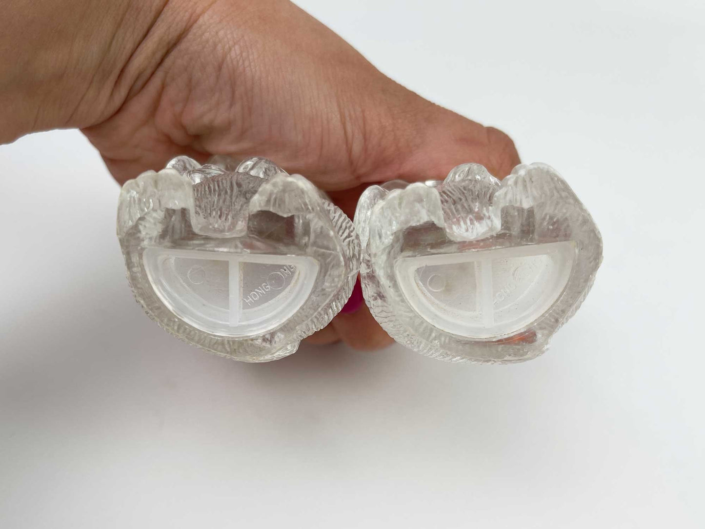 Kitschy Vintage Clear Plastic Mice Salt & Pepper Shakers | Set of 2 | Made in Hong Kong