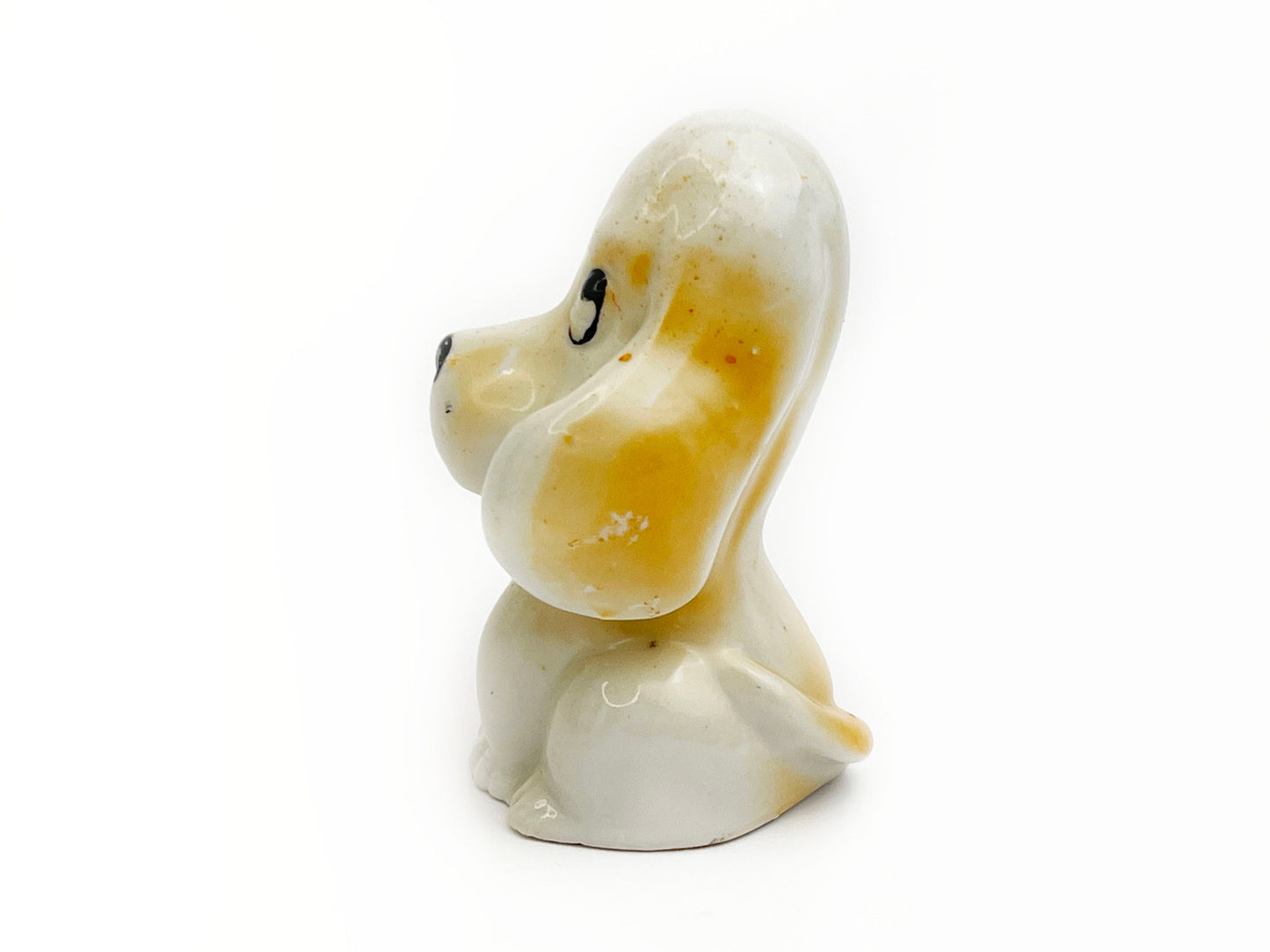 Vintage Ceramic Anthropomorphic Dog | Kitschy Bloodhound Figurine | Big eyes | Made in Japan