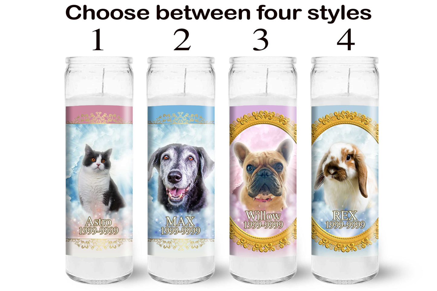 Custom Memorial Prayer Candles for Pets