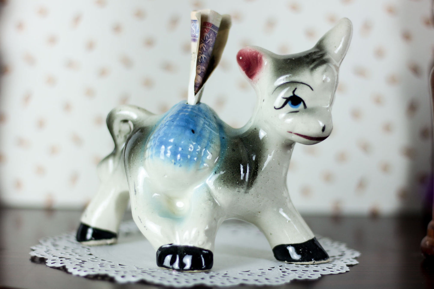 Vintage Donkey Toothpick Holder