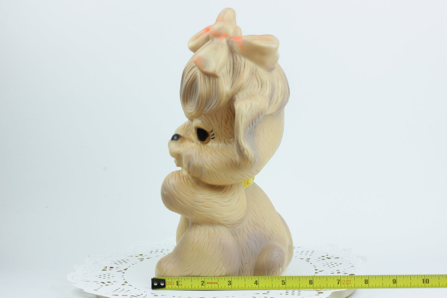 Vintage Anthropomorphic Kitschy Puppy Russ Berrie Hard Rubber Coin Bank