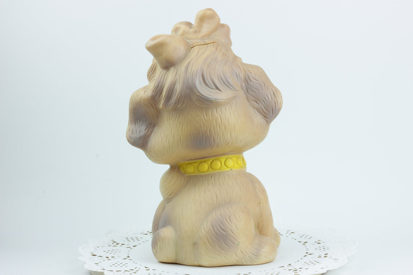 Vintage Anthropomorphic Kitschy Puppy Russ Berrie Hard Rubber Coin Bank