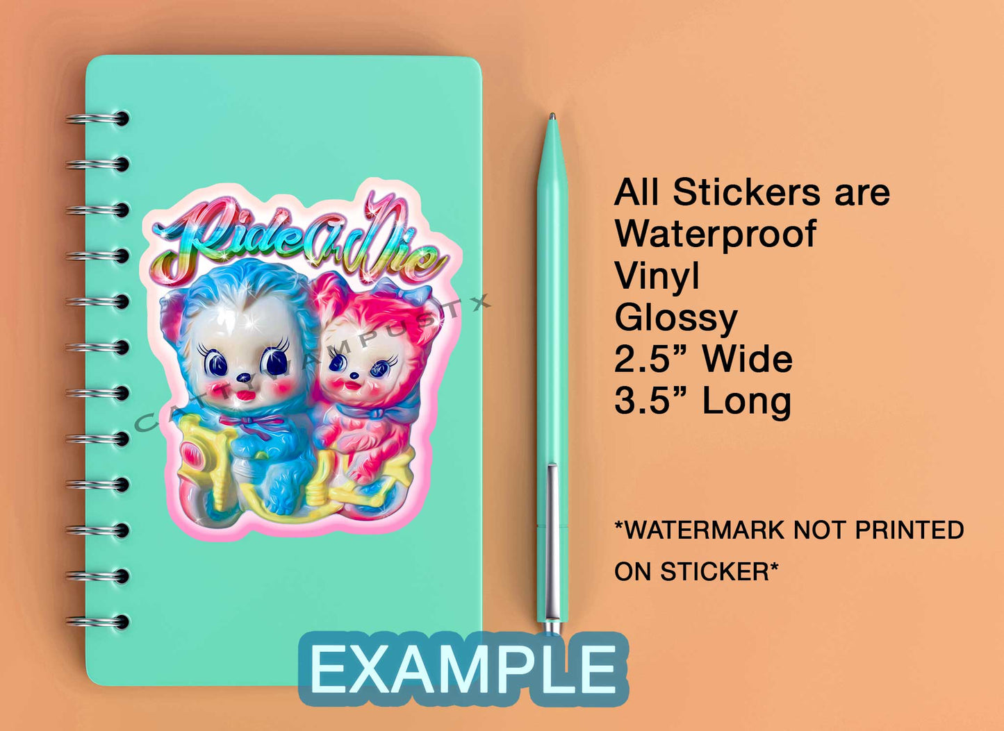 Ride Or Die Kitschy Sticker