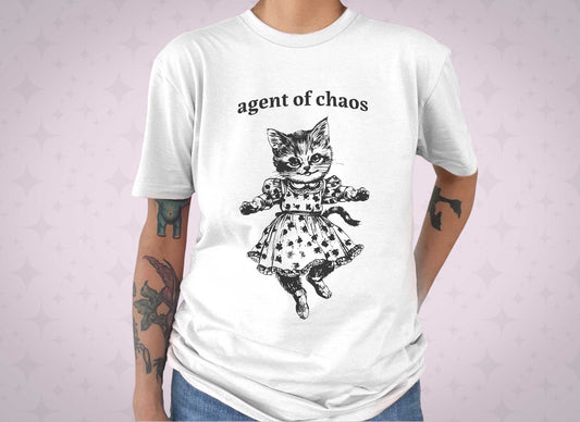 Agent of Chaos - Anthropomorphic Cat T-Shirt