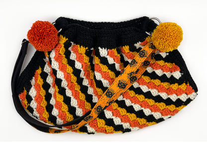 Vintage Halloween Inspired Crochet Crossbody Bag