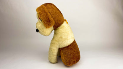 Vintage Carnival Price Plush Dog Stuffed Sad Face Puppy, Superior toy and novelty inc, Stands on its Own with Big Ears, Felted Eye.
