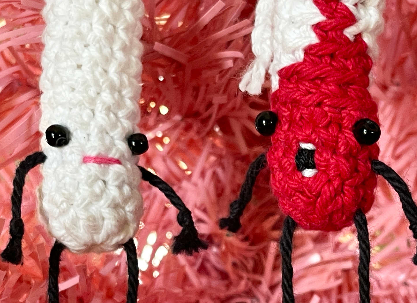 Funny Christmas Ornaments Evolution of a Tampon Set of 3 Crochet Tampons