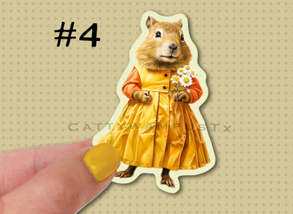 Anthropomorphic Capybara Sticker