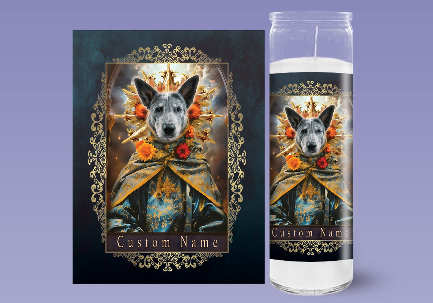 Custom Pet Saint Prayer Candle