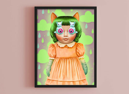 Whimsical Retro Kitsch Wall Art