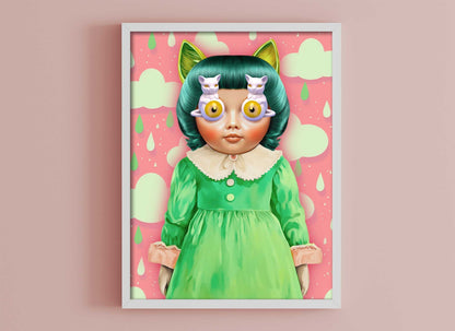 Whimsical Retro Kitsch Wall Art