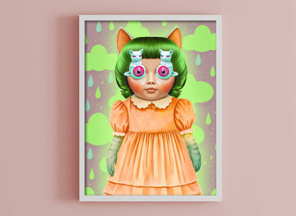 Whimsical Retro Kitsch Wall Art