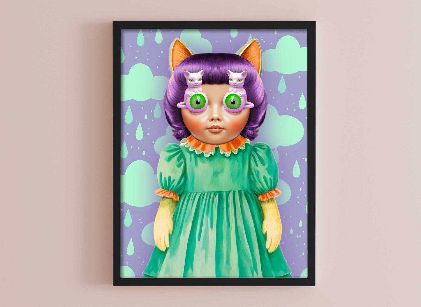 Whimsical Retro Kitsch Wall Art