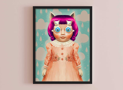 Whimsical Retro Kitsch Wall Art