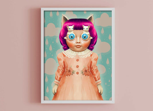 Whimsical Retro Kitsch Wall Art