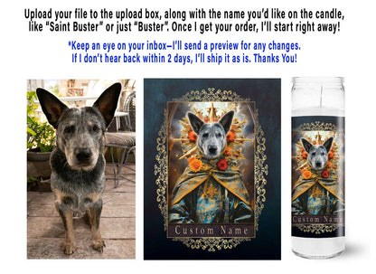 Custom Pet Saint Prayer Candle