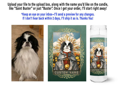 Custom Pet Saint Prayer Candle