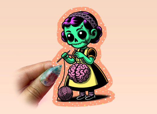 Crafty Zombie Sticker